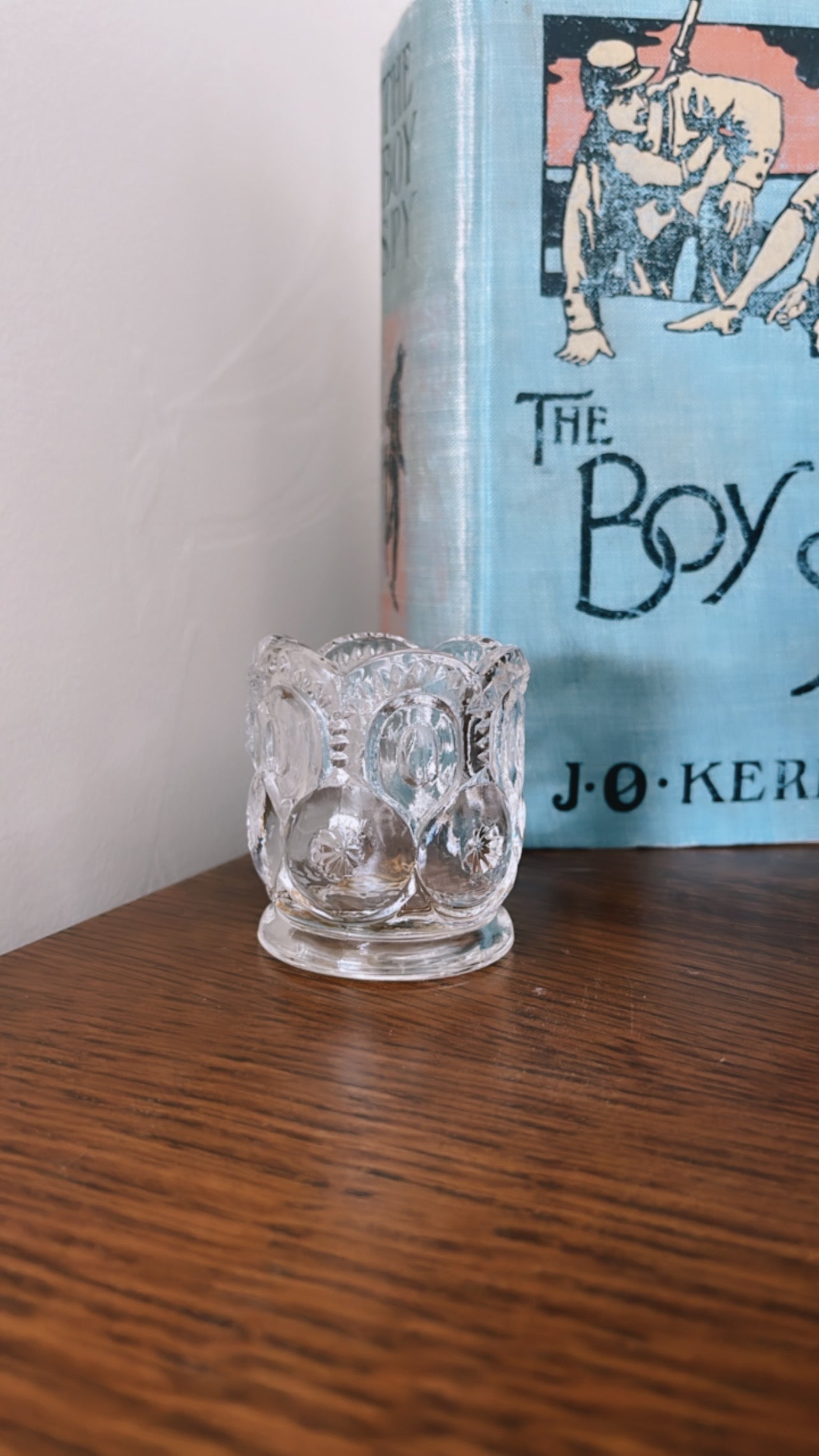 Vintage glass toothpick holder