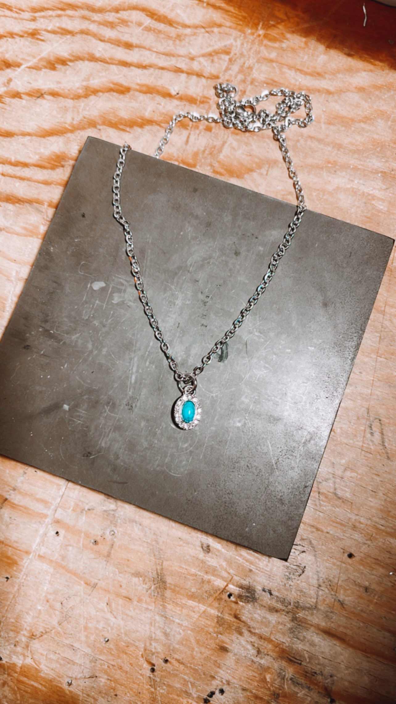 Turquoise and Crystals Necklace