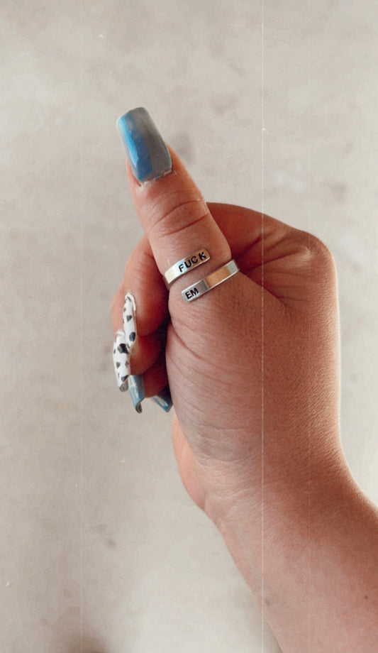 Fuck Em Mini Wrap Ring