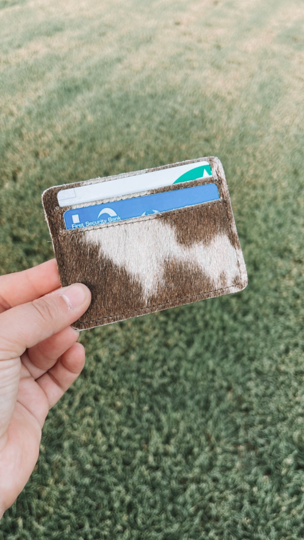 Double Sided Cowhide Card Holder