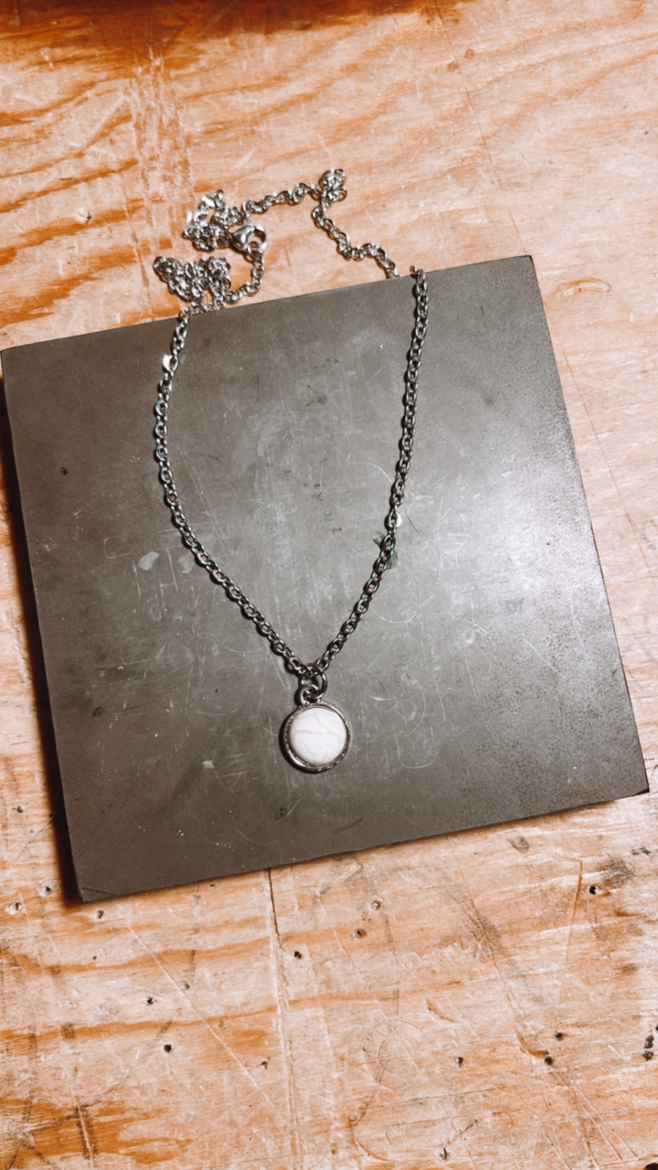 White Stone Necklace