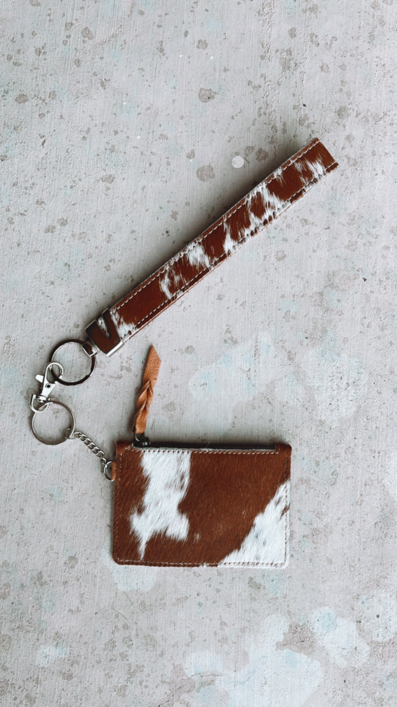 Cowhide Keychain Wallet