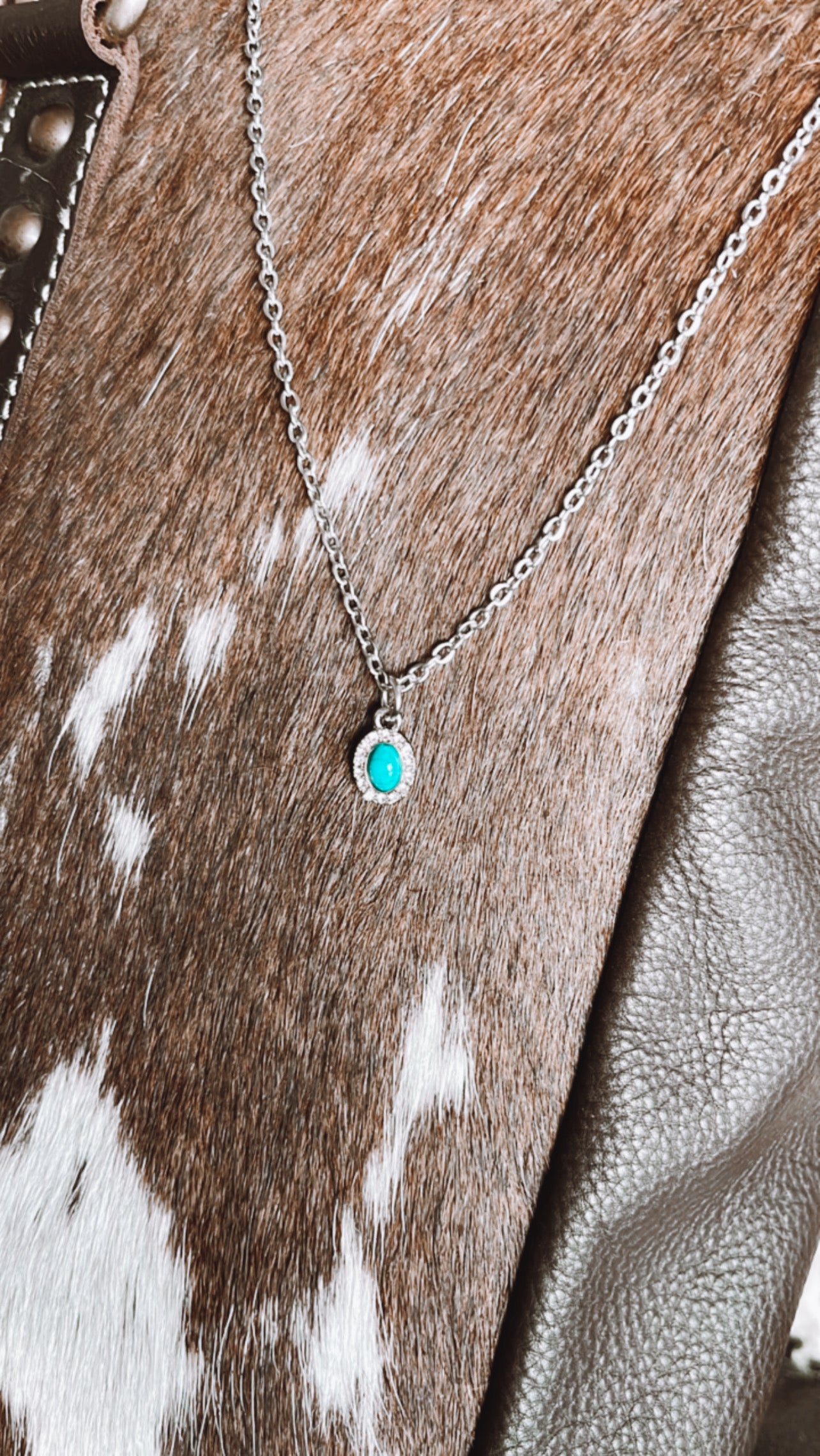 Turquoise and Crystals Necklace