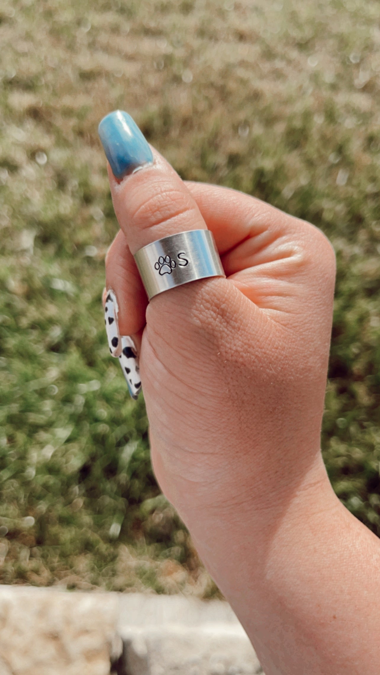Paw Initial Ring