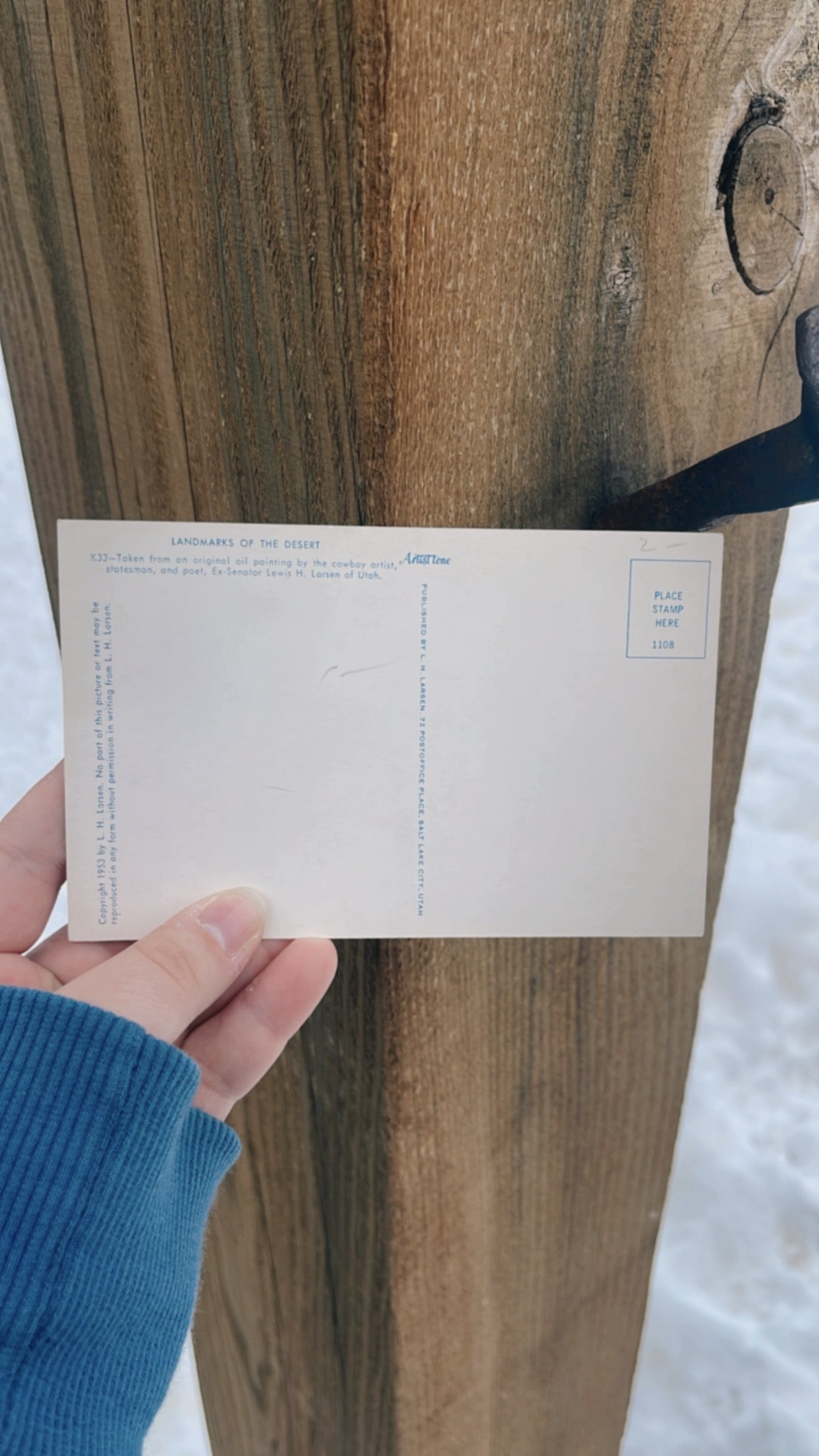 Landmarks of the desert post card