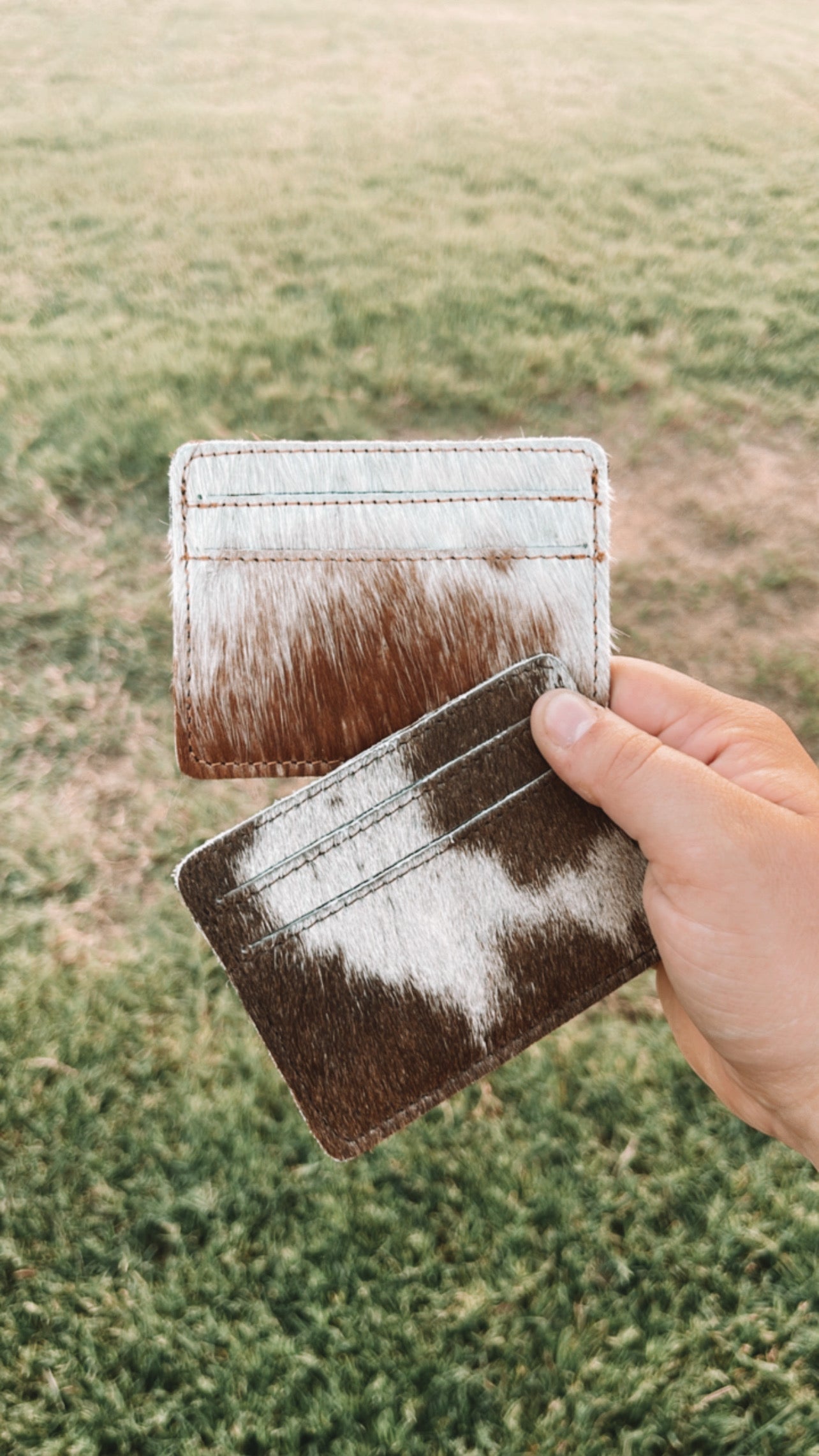 Double Sided Cowhide Card Holder