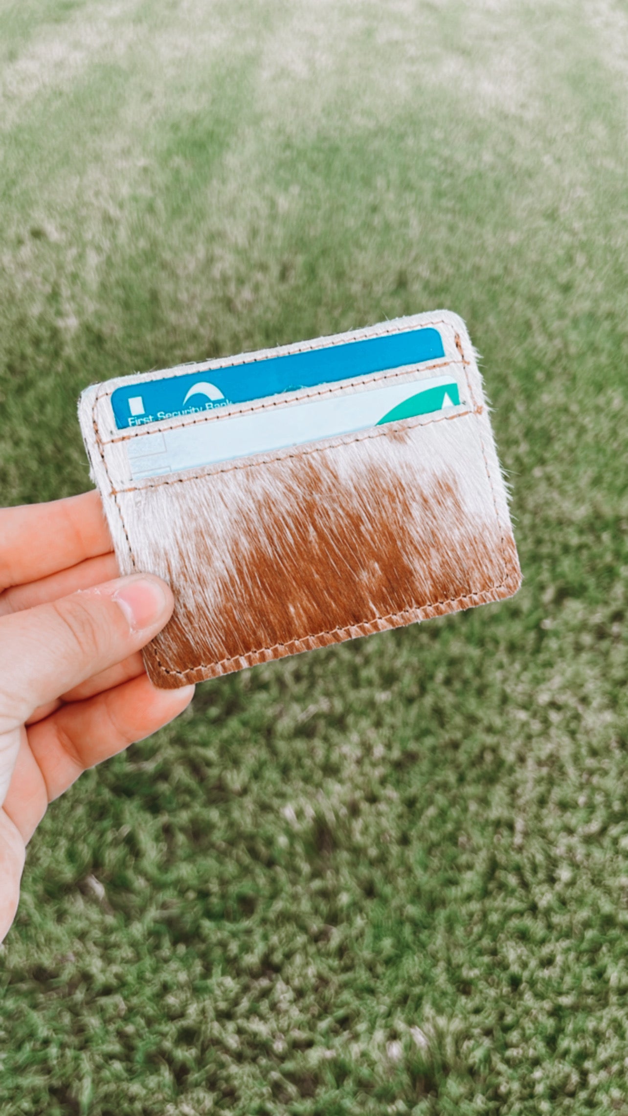 Double Sided Cowhide Card Holder