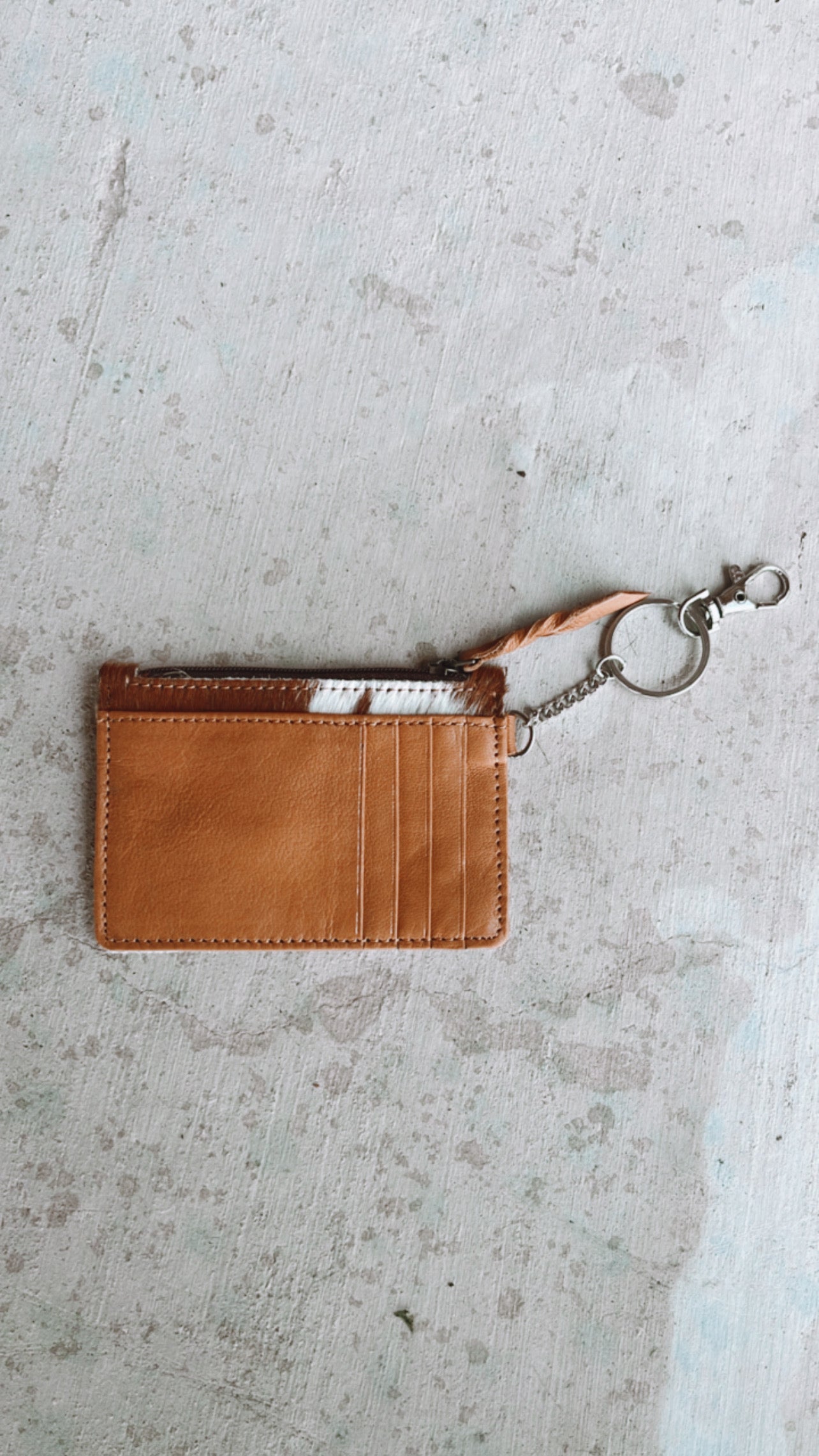 Cowhide Keychain Wallet