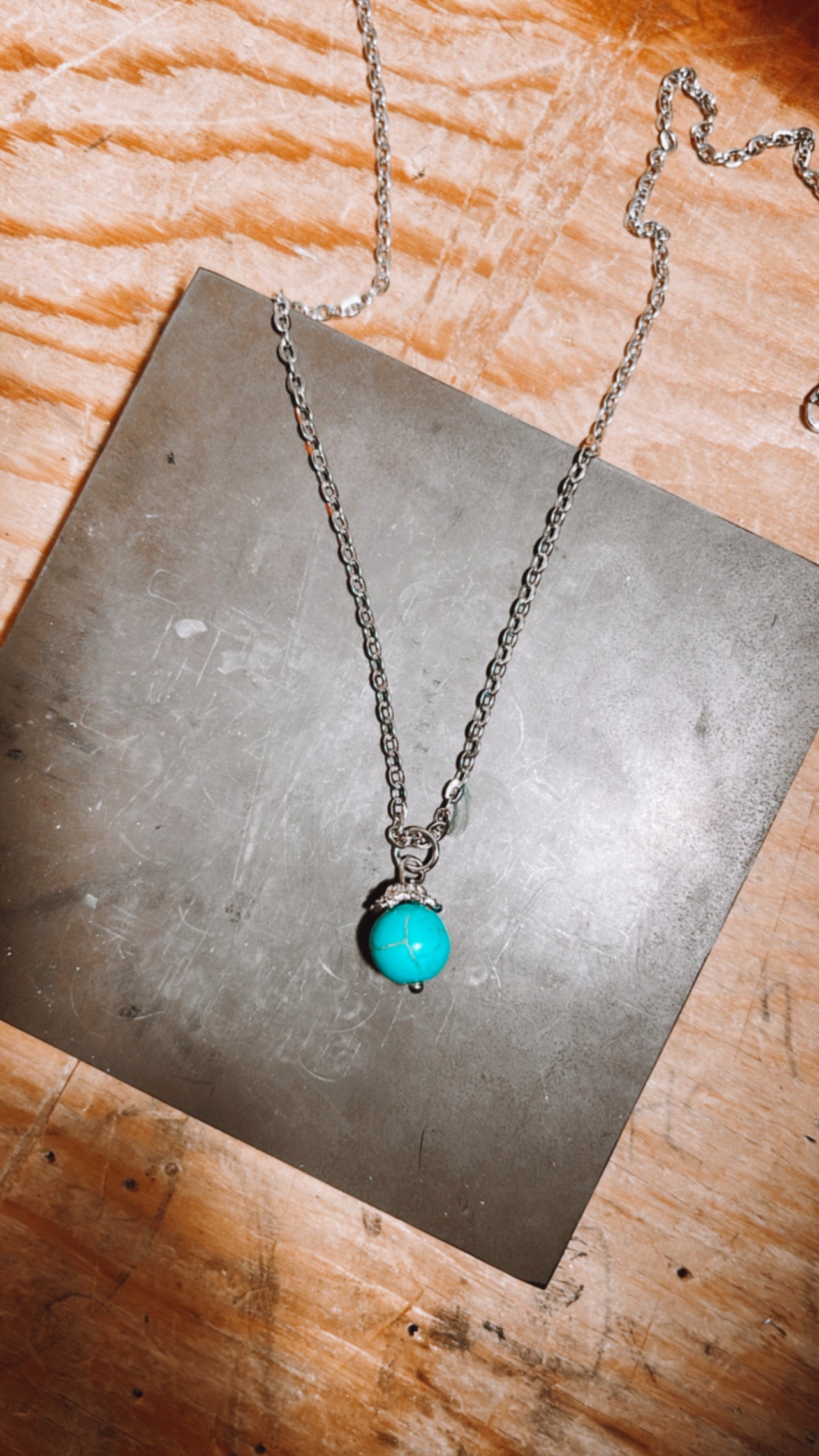 Turquoise Ball Necklace
