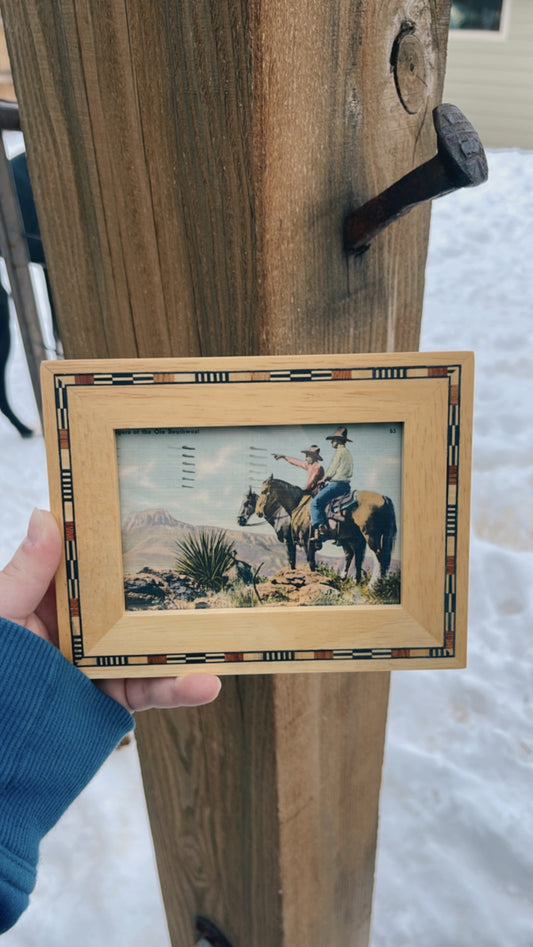Rangers of the ole southwest framed post card