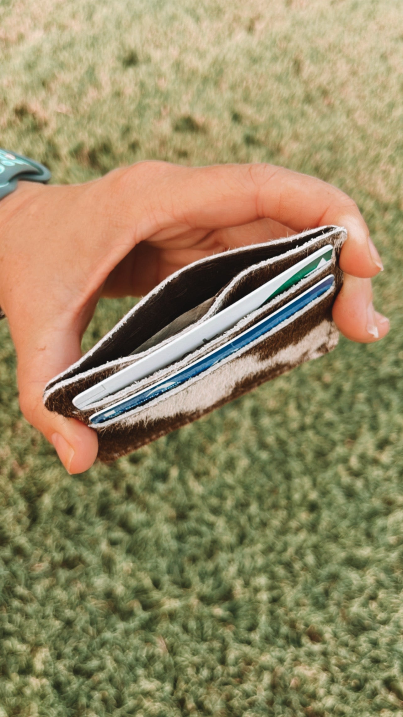 Double Sided Cowhide Card Holder