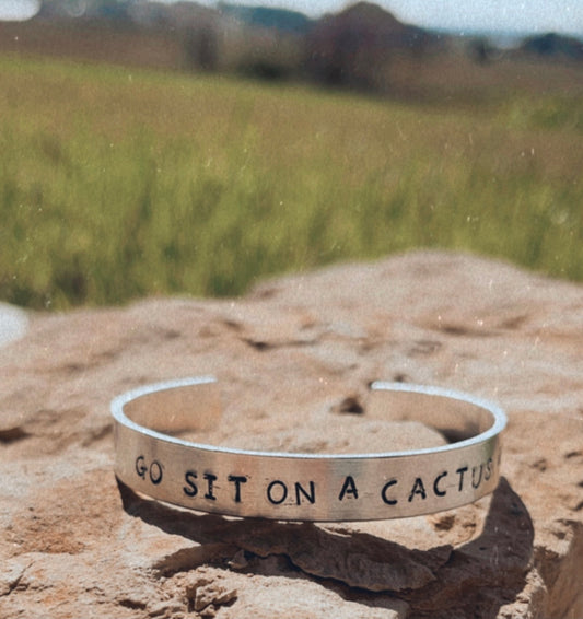 Go Sit On A Cactus Bracelet