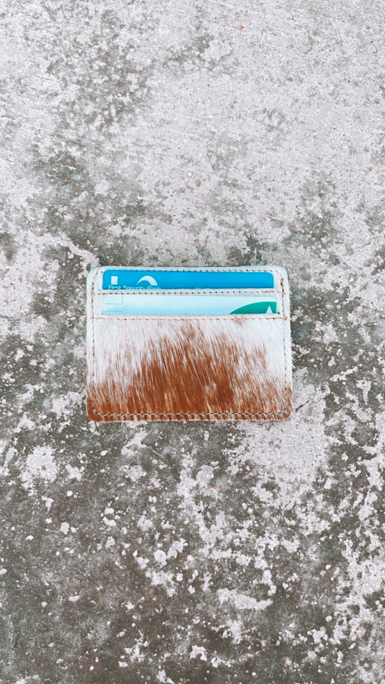 Double Sided Cowhide Card Holder