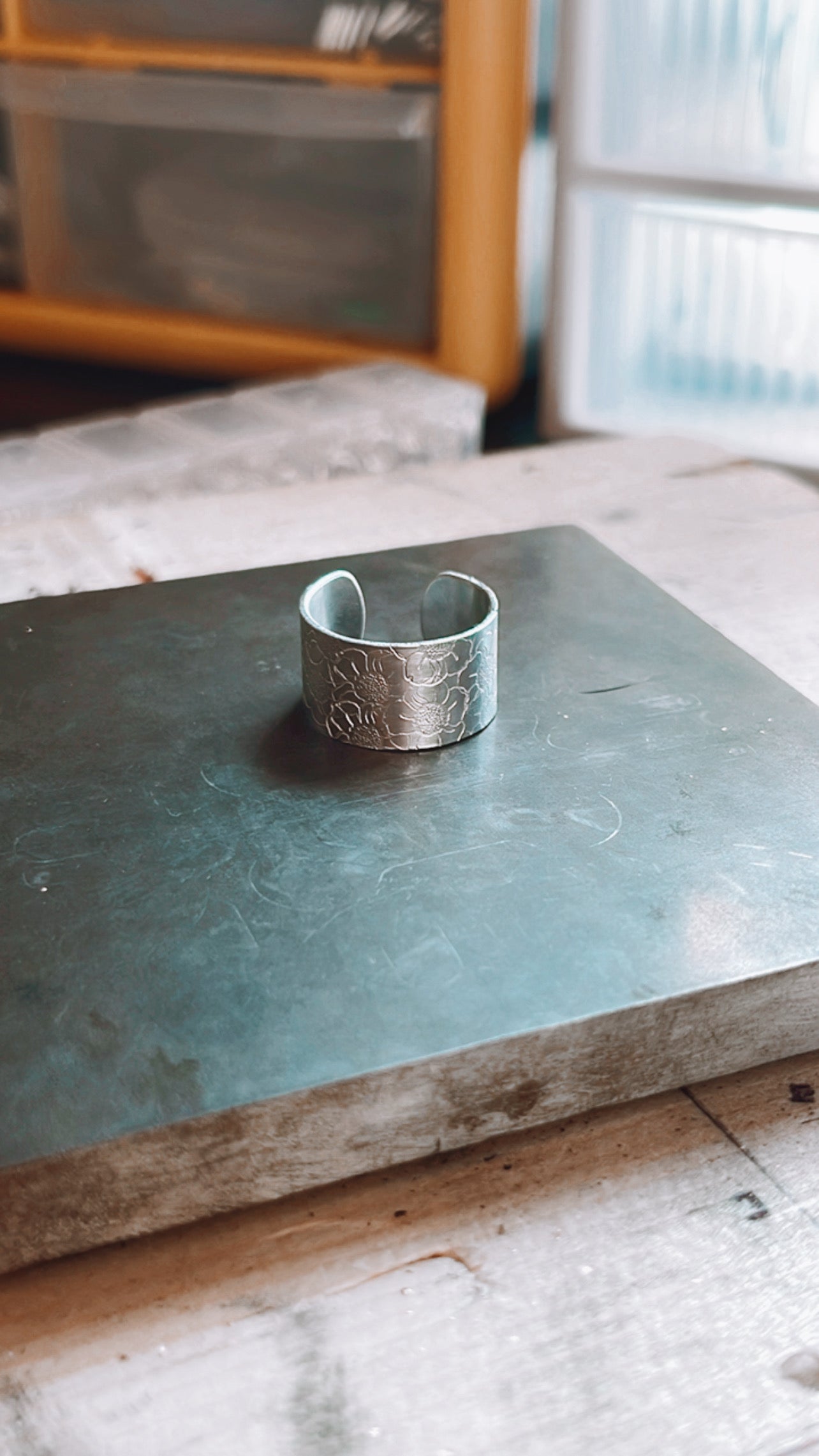 Flower Textured Ring