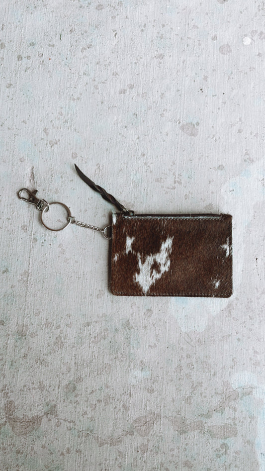 Cowhide Keychain Wallet
