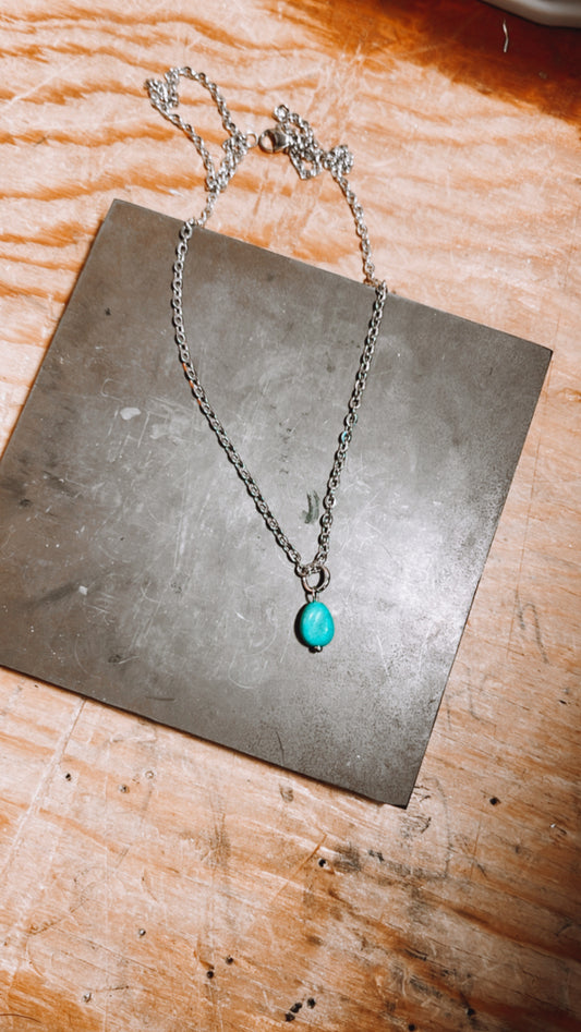 Turquoise Rock Necklace