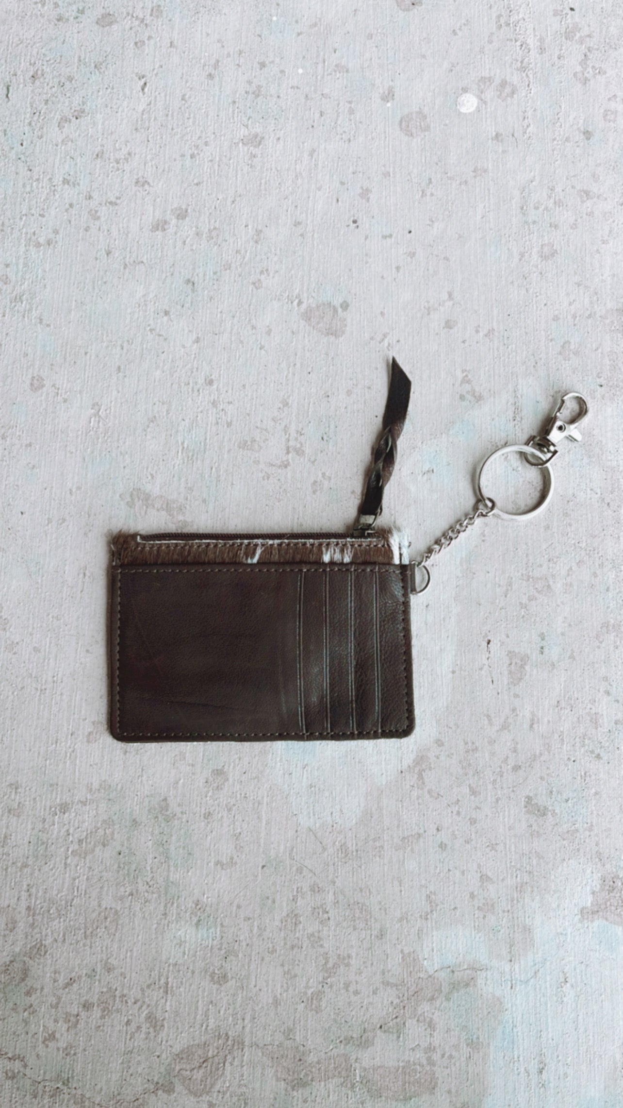 Cowhide Keychain Wallet