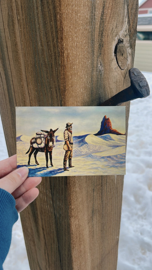 Landmarks of the desert post card